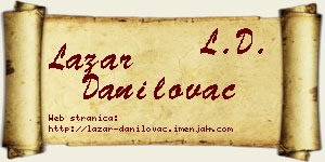Lazar Danilovac vizit kartica